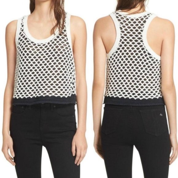 rag & bone/JEAN Taryn Crocheted Colorblock Tank - Picture 3 of 9
